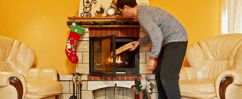Rusted Metal Fireplace Restoration in Greer, South Carolina